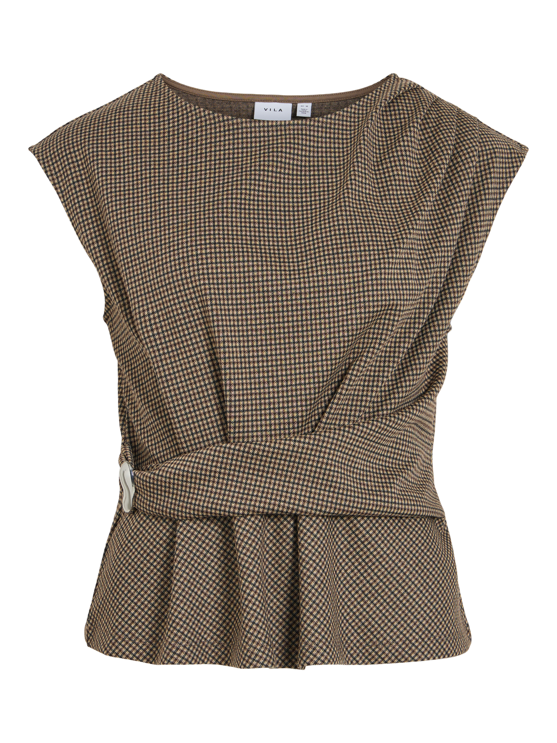 Vichekka O-Neck S/L Checkered