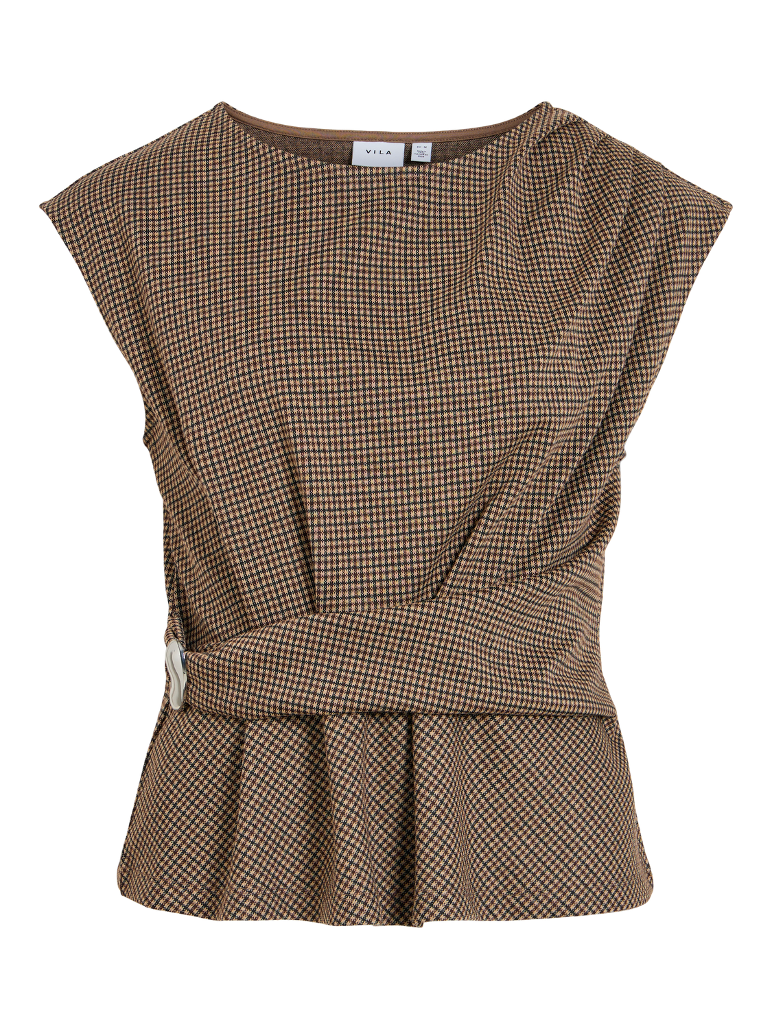 Vichekka O-Neck S/L Checkered