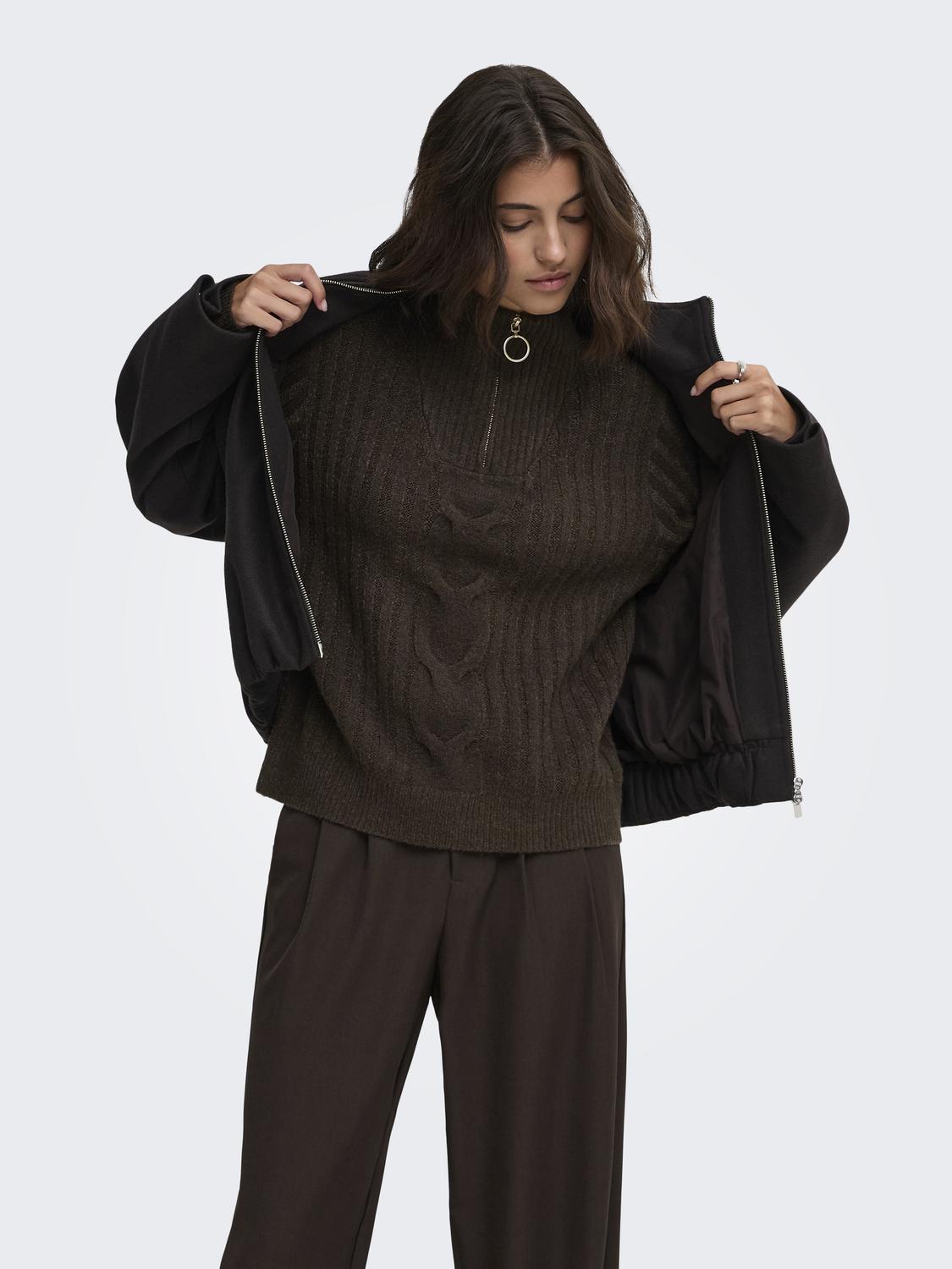 Jdyandrea Zip Cable Pullover