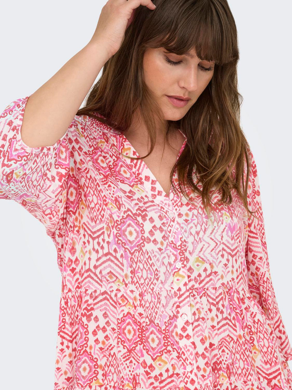 CARMILANA 3/4 DRESS SIKKA GRAP