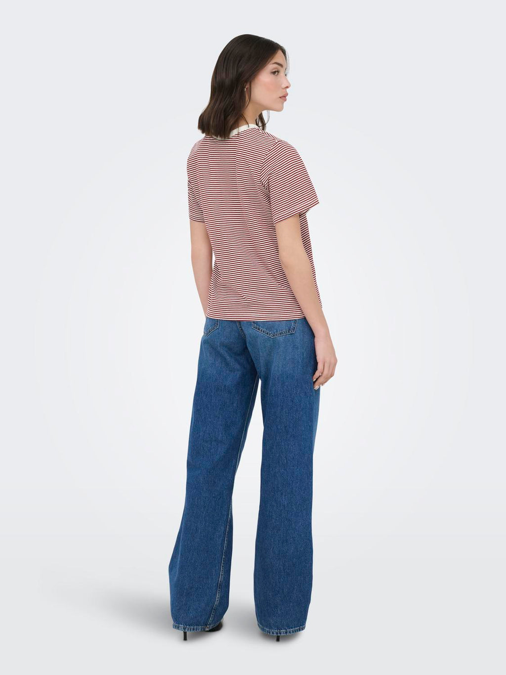 JDYPISA TEE STRIPE RHUBARB TOP