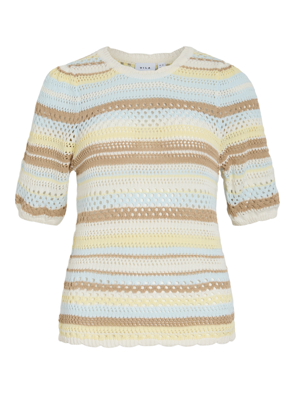 VIMINA 2/4 O-NECK STRIPE KNIT
