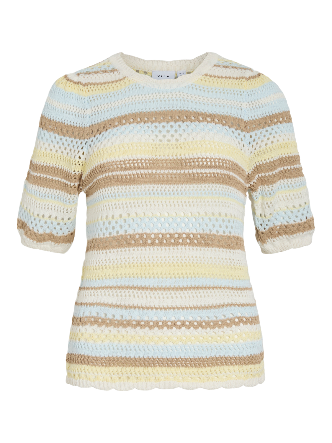 VIMINA 2/4 O-NECK STRIPE KNIT
