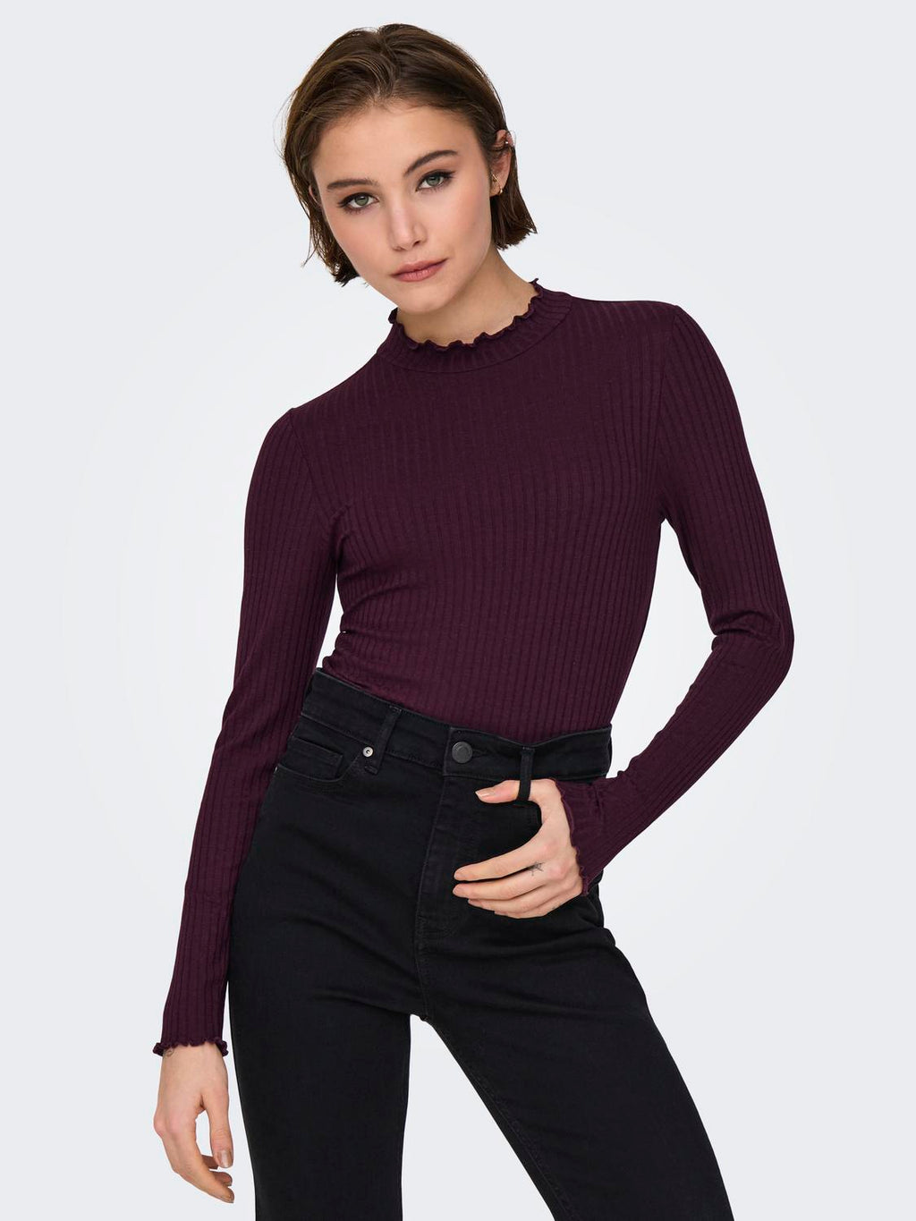 Jdyfransiska L/S Hi-Nck Top Jr