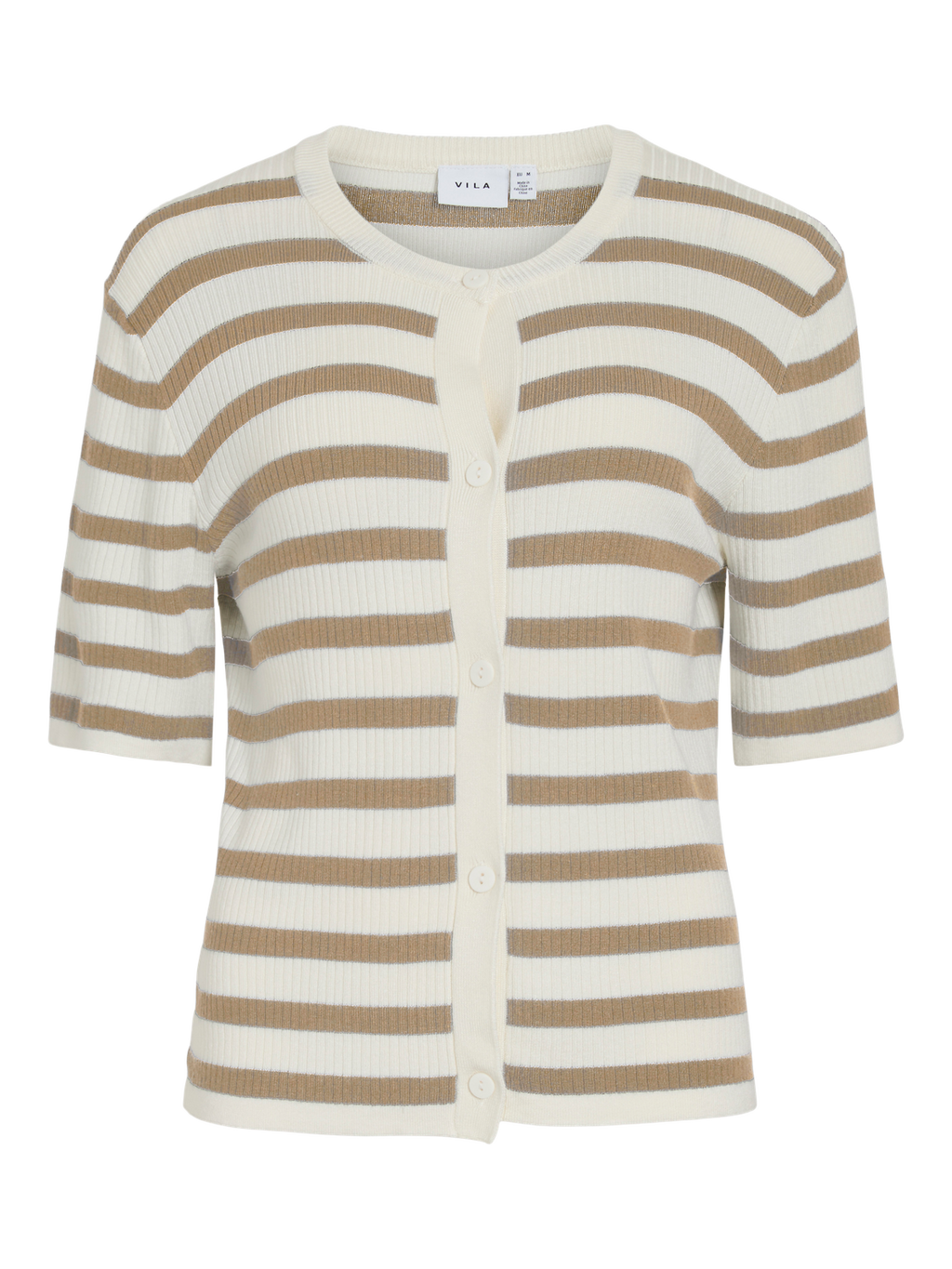 VIZICHA 2/4  BUTTON STRIPE KNIT CARDIGAN