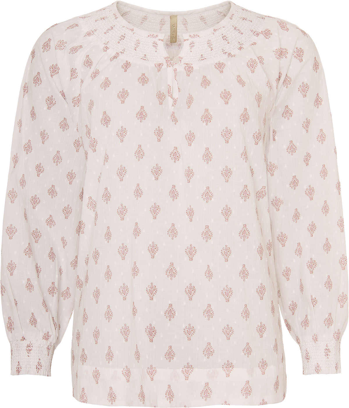 ENID BLOUSE PEACH COMBI BLUSE