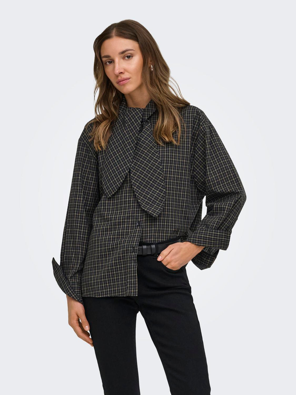 Jdyvilda L/S Scarf Shirt Wvn N