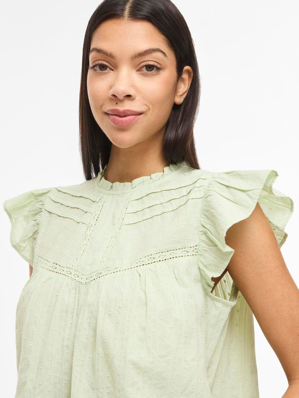VIYVA TOP SMOKE GREEN BLUSE