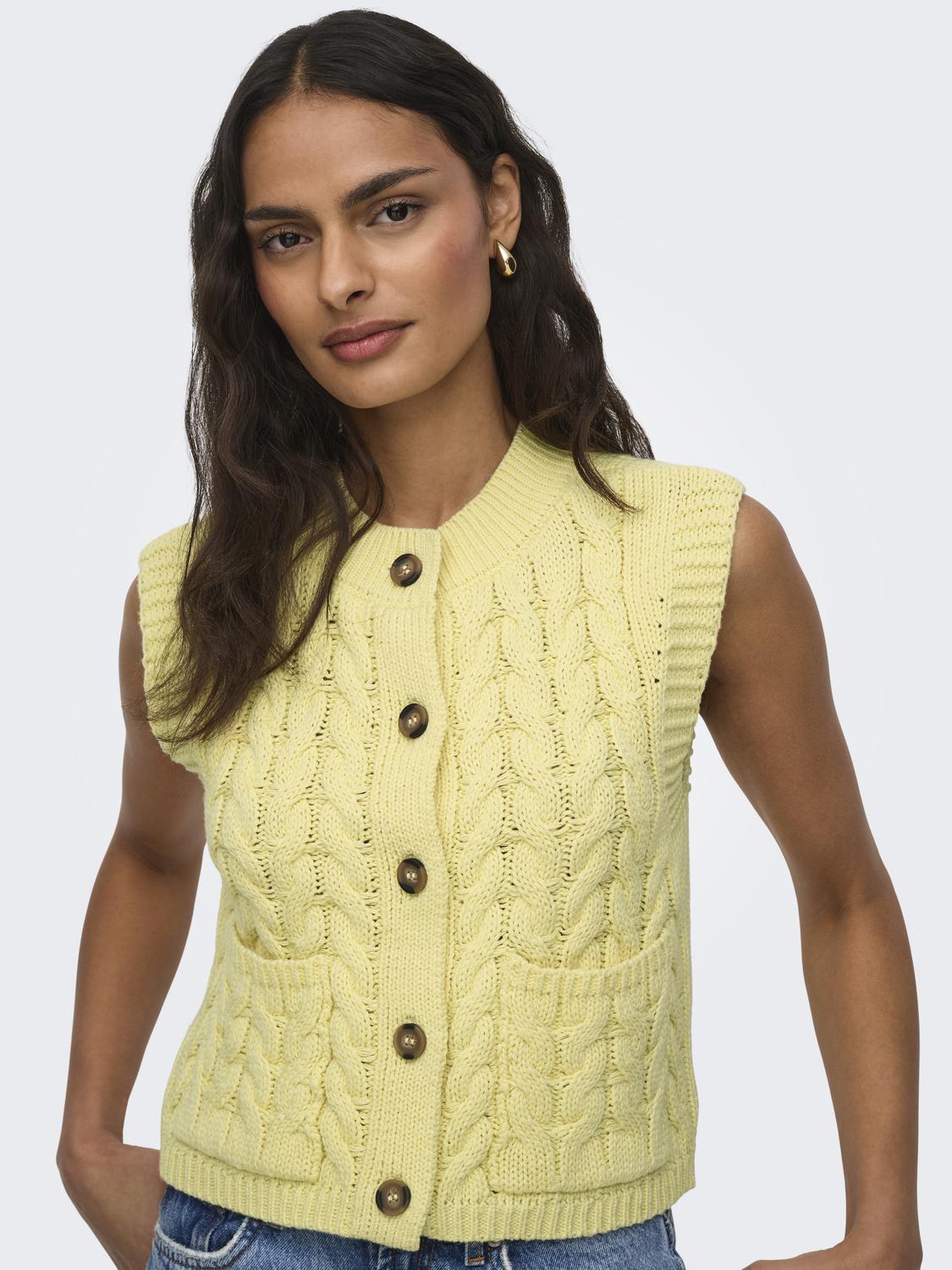JDYANNALISE CABEL VEST LYS GUL