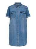 CARLISA DENIM DRESS PLUS KJOLE