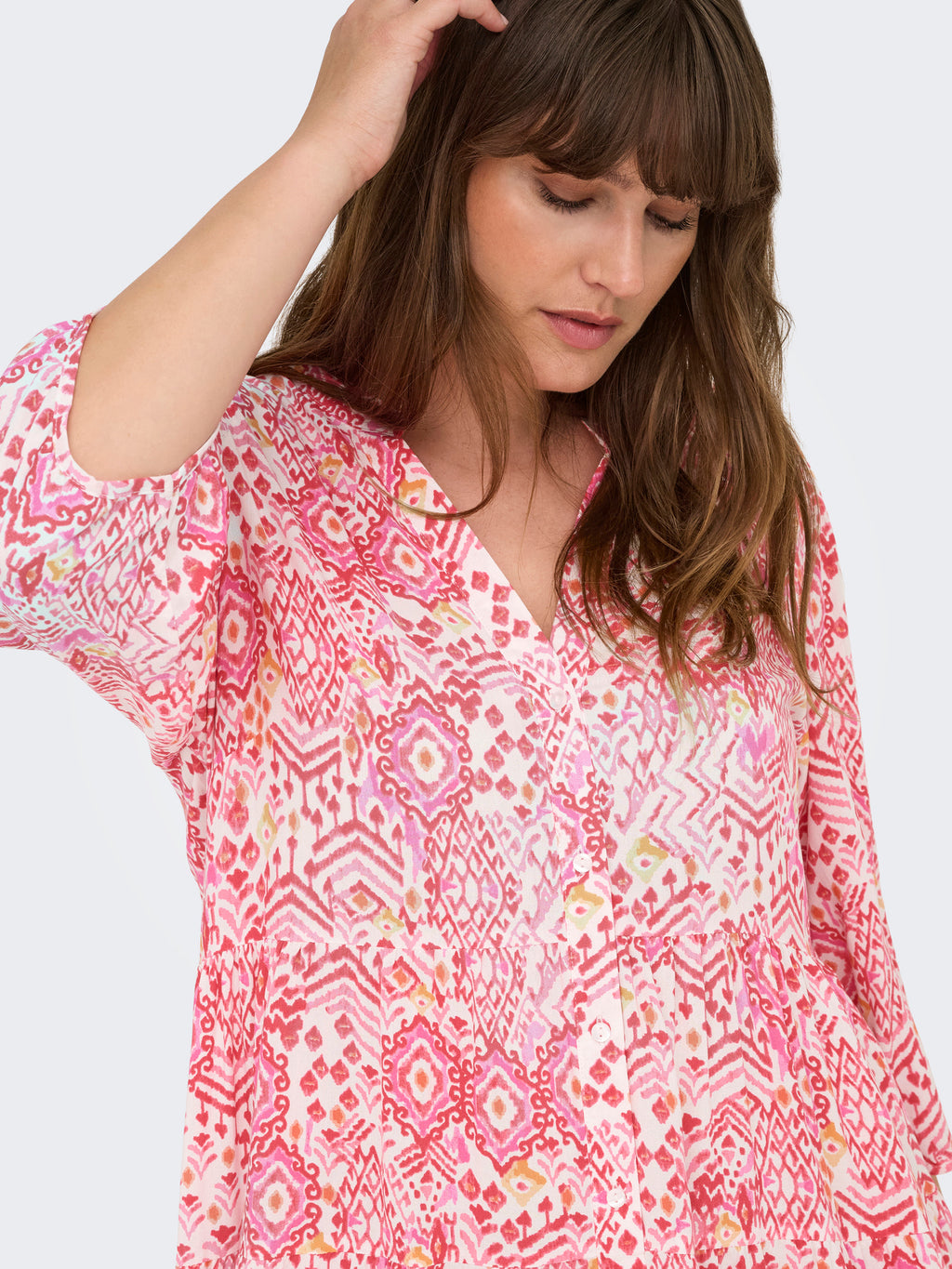 CARMILANA 3/4 DRESS SIKKA GRAP