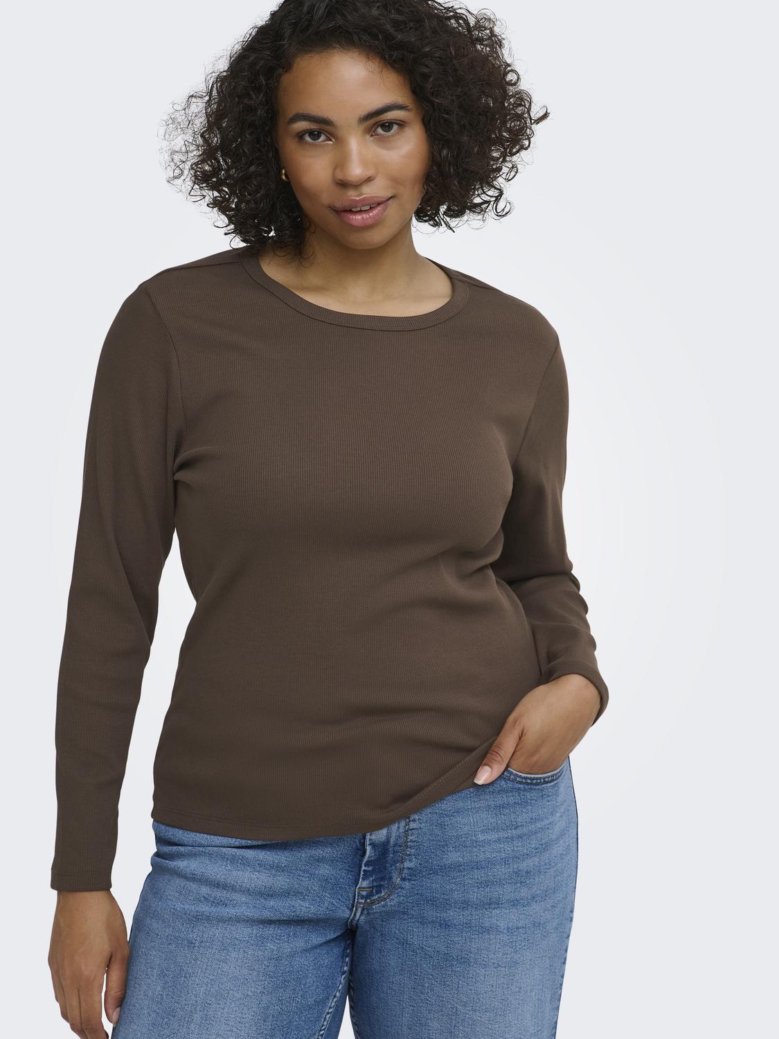 CARVAL L/S O-NECK TOP