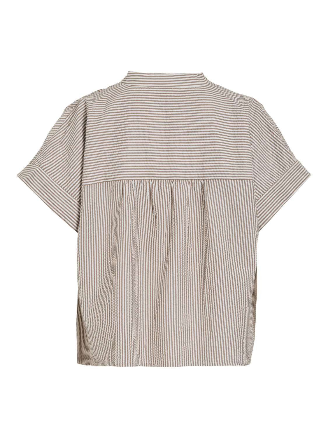 VIKALEA V-NECK TOP BROWN STRIP
