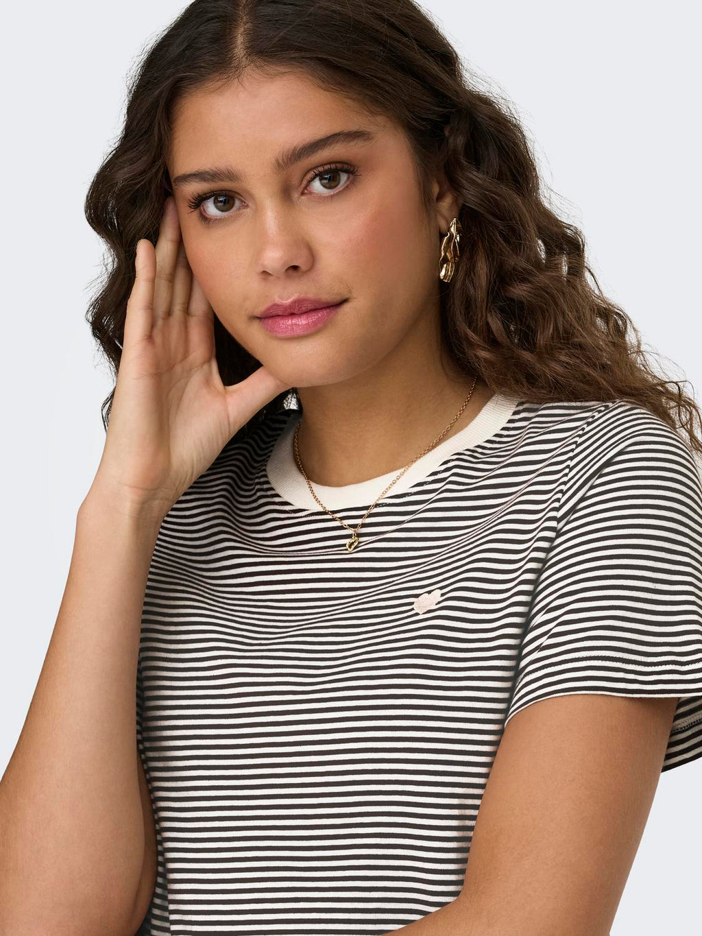 JDYPISA TEE STRIPE RHUBARB TOP