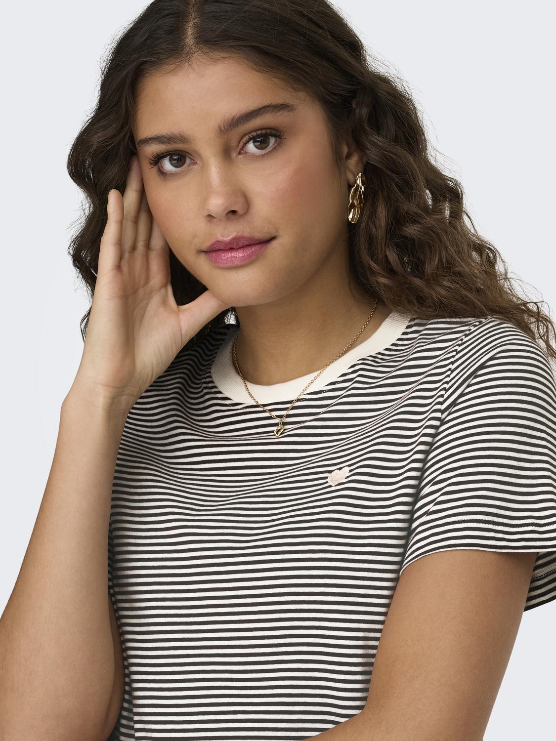 JDYPISA TEE STRIPE RHUBARB TOP