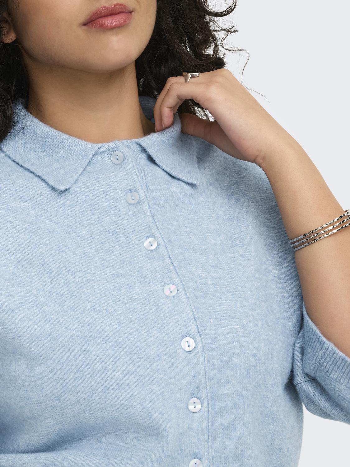 Carmacey 3/4 Polo Cardigan Knt
