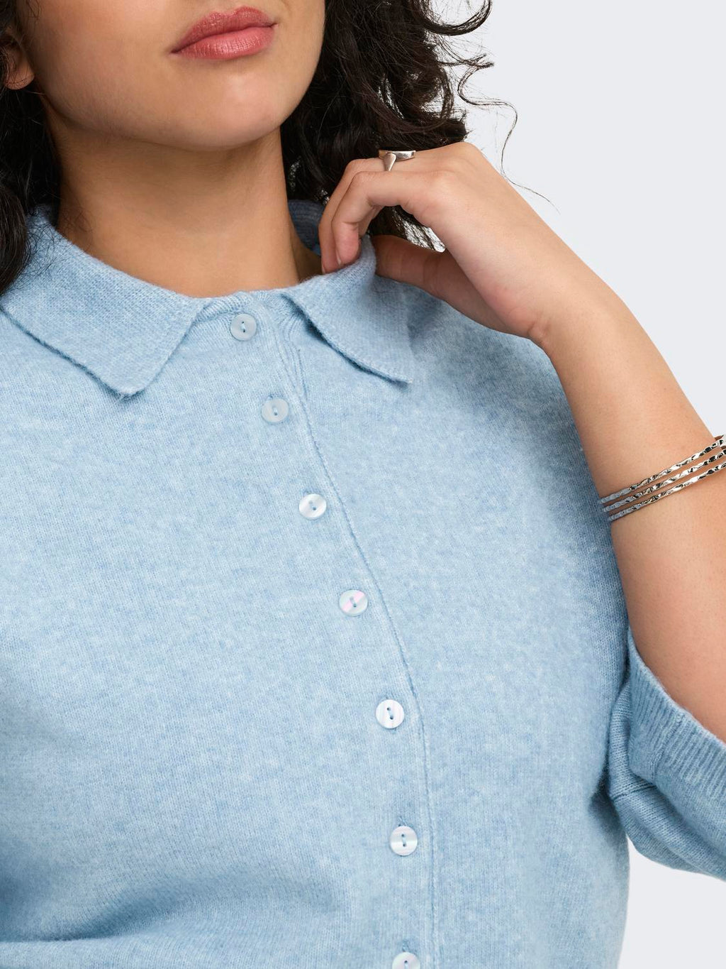 Carmacey 3/4 Polo Cardigan Knt