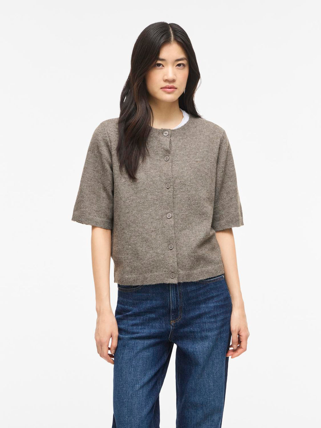 Viliga 2/4 O-Neck Knit Cardigan