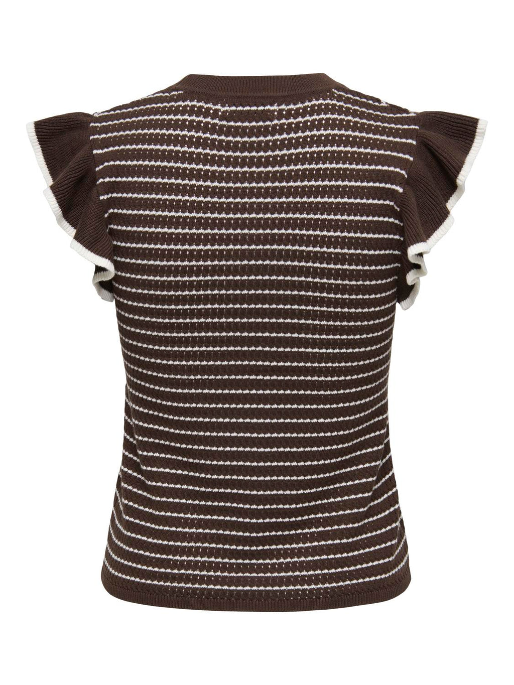 JDYCARICE FRILL PULLOVER KNIT CHOCOLATE BROWN