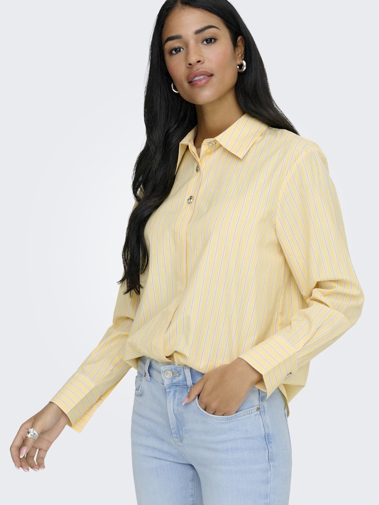 JDYSOHO loose striped shirt yellow