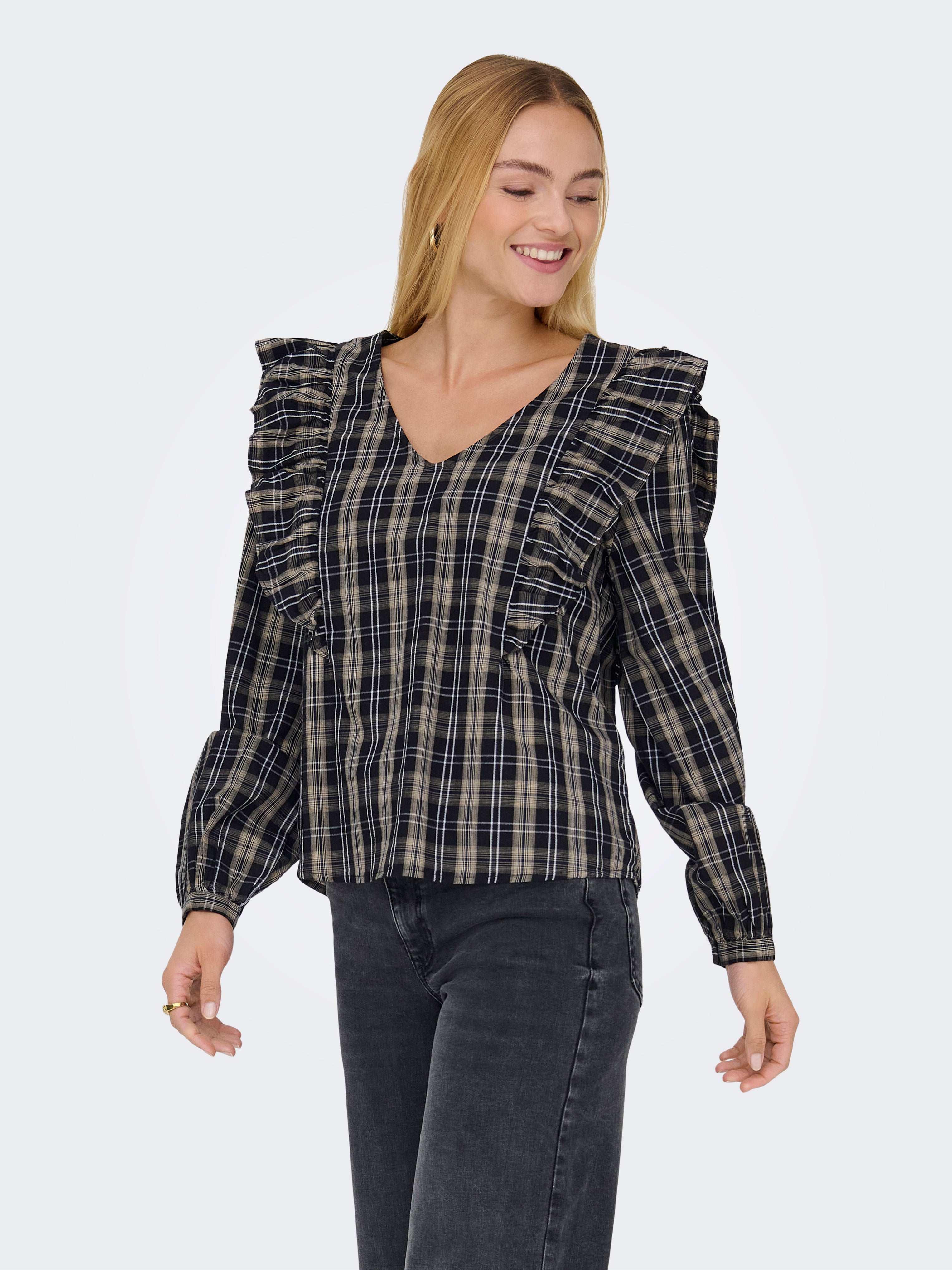 JDYDOLLY check top birch/black