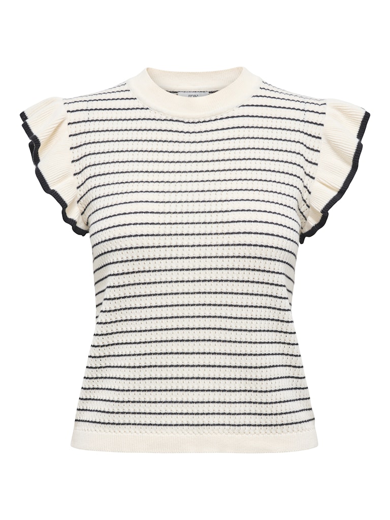 JDYCARICE FRILL PULLOVER KNIT CLOUD DANCER