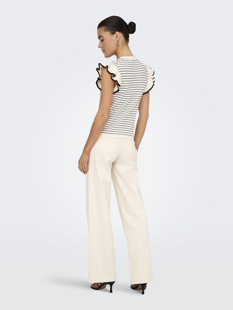 JDYCARICE FRILL PULLOVER KNIT CLOUD DANCER