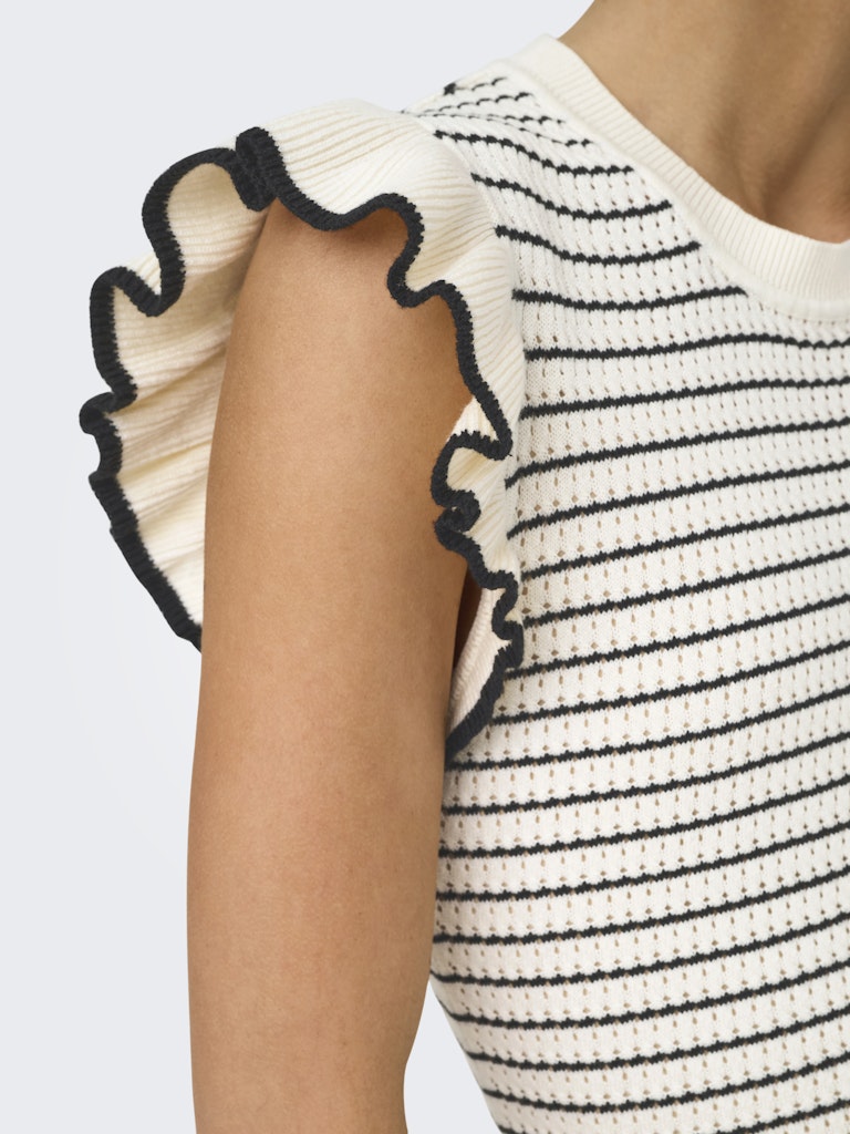 JDYCARICE FRILL PULLOVER KNIT CLOUD DANCER