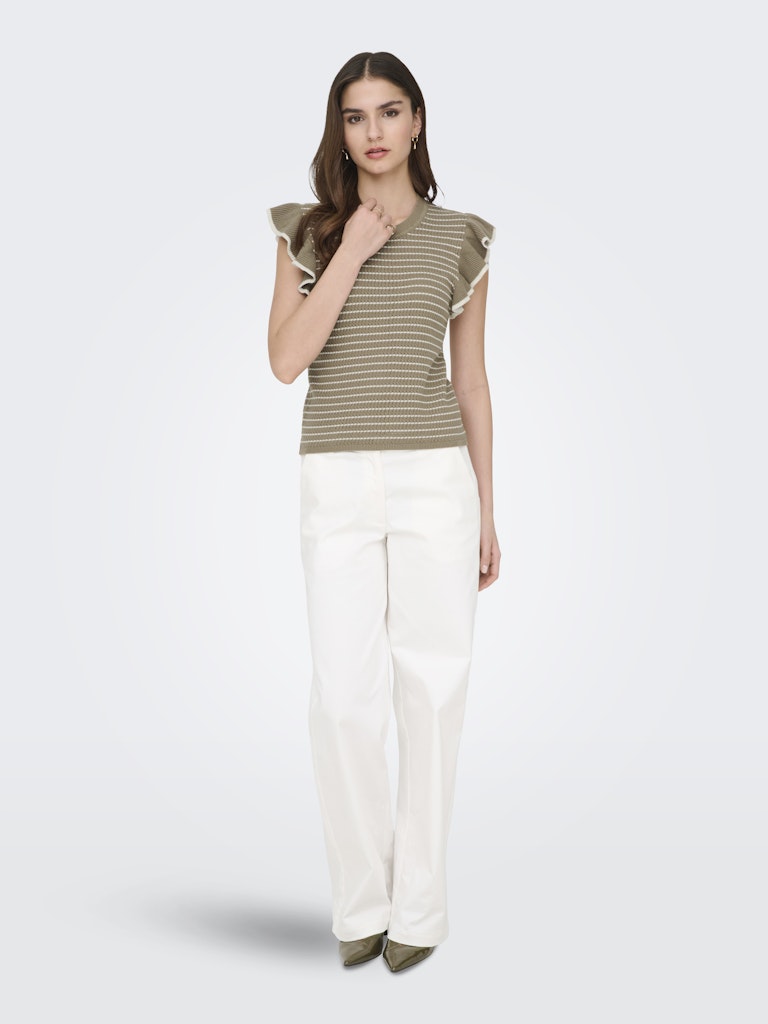 JDYCARICE FRILL PULLOVER KNIT SEPIA TINT