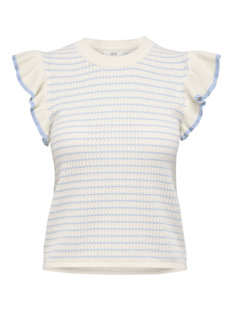 JADYCARICE FRILL PULLOVER KNIT Cloud Dancer