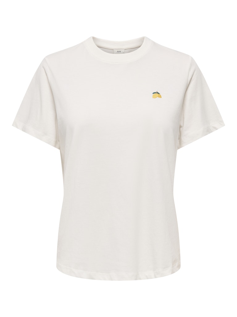 JDYPISA T-shirt Hvid med citronbroderi