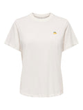 JDYPISA T-shirt Hvid med citronbroderi