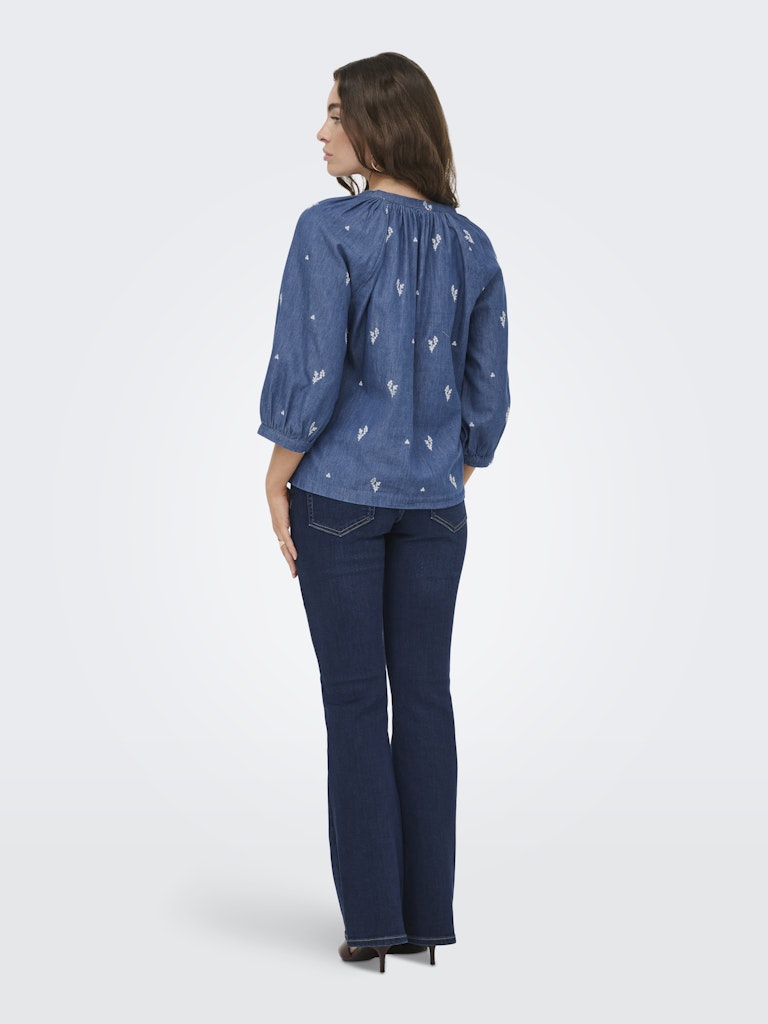 JDYKAI 3/4 SHIRT LIGHT BLUE DENIM