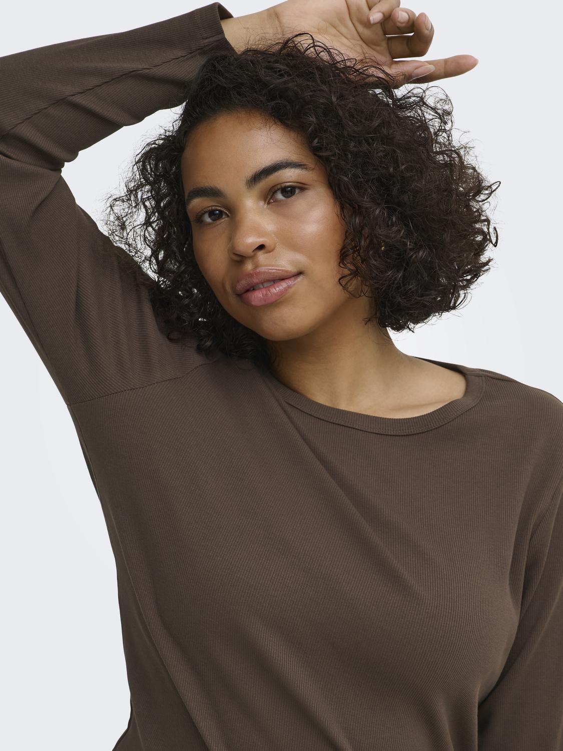 CARVAL L/S O-NECK TOP