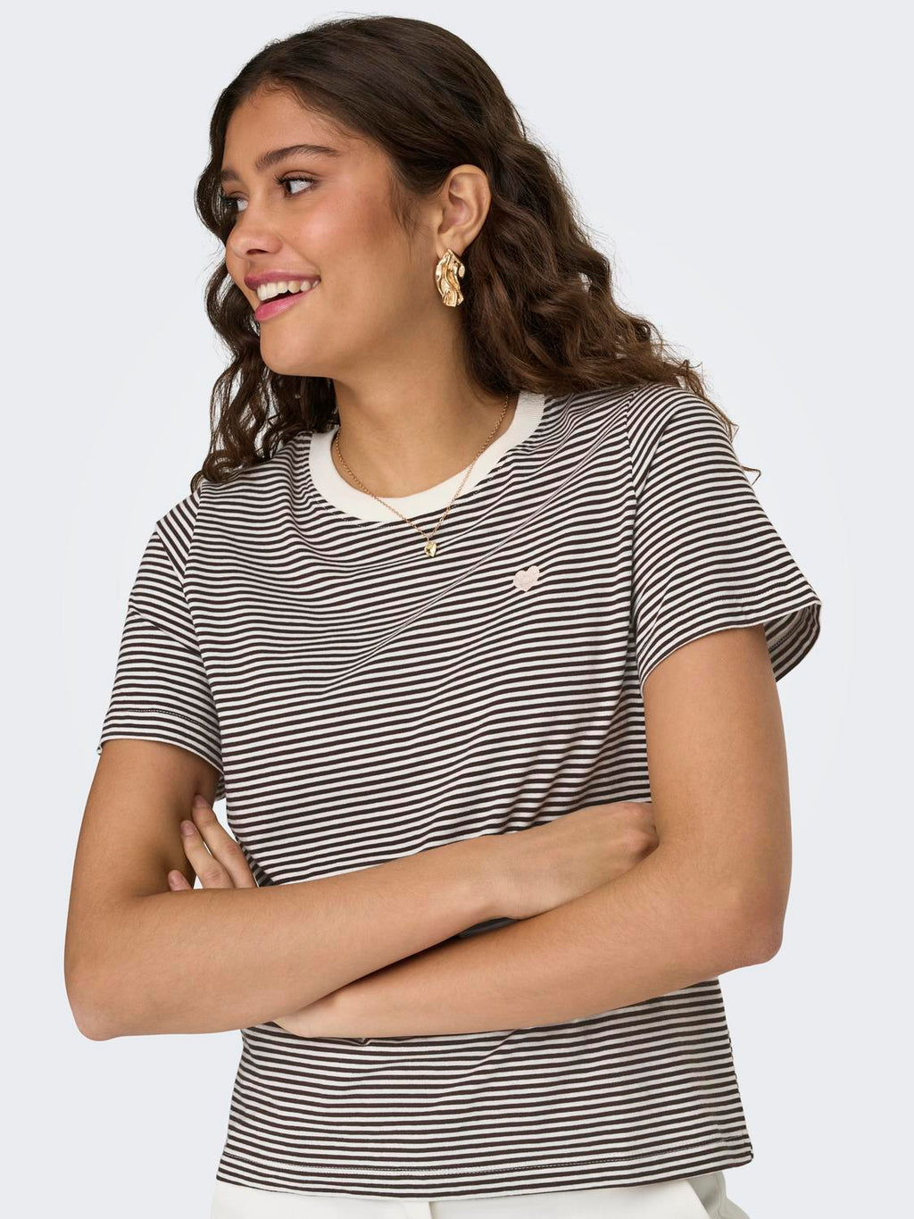 JDYPISA TEE STRIPE RHUBARB TOP
