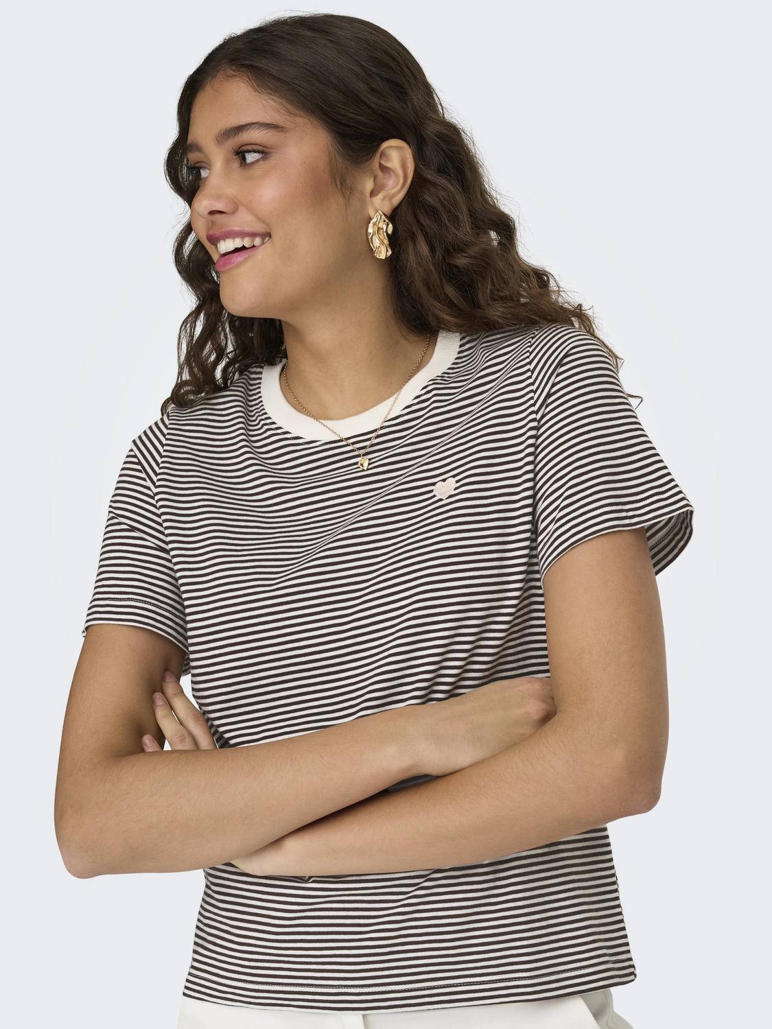 JDYPISA TEE STRIPE RHUBARB TOP