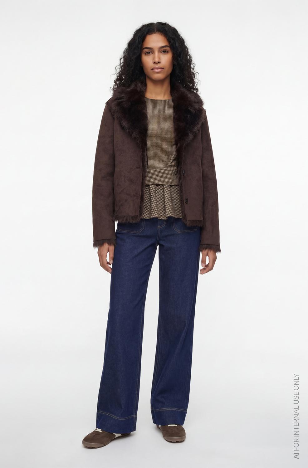 Vichekka O-Neck S/L Checkered