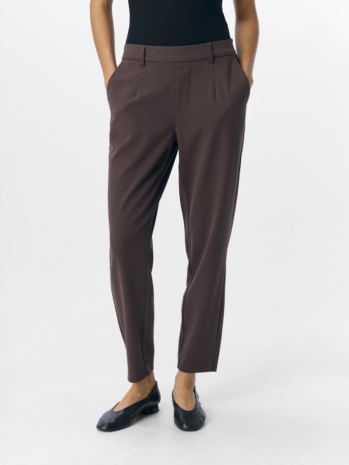 OBJLISA SLIM PANT HUMUS MELANGE