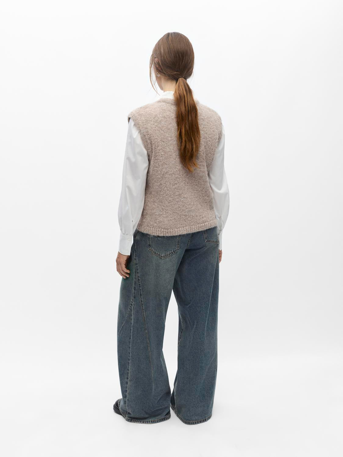 Objsaggia Re Knit Vest Cardigan