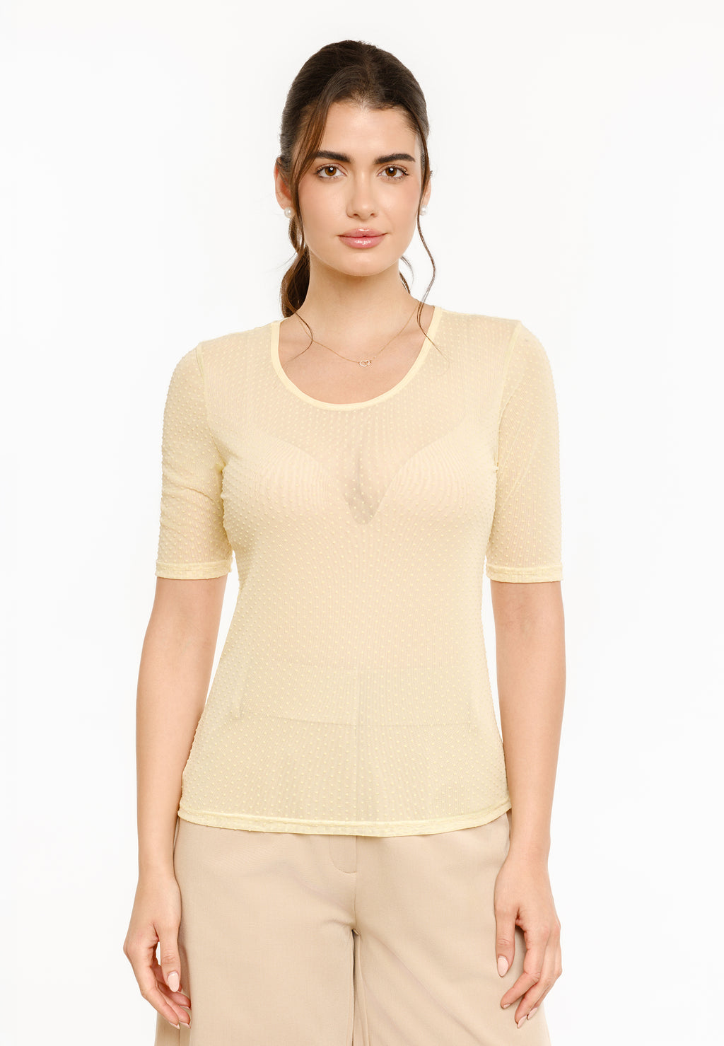 MESH SS T-SHIRT DOT