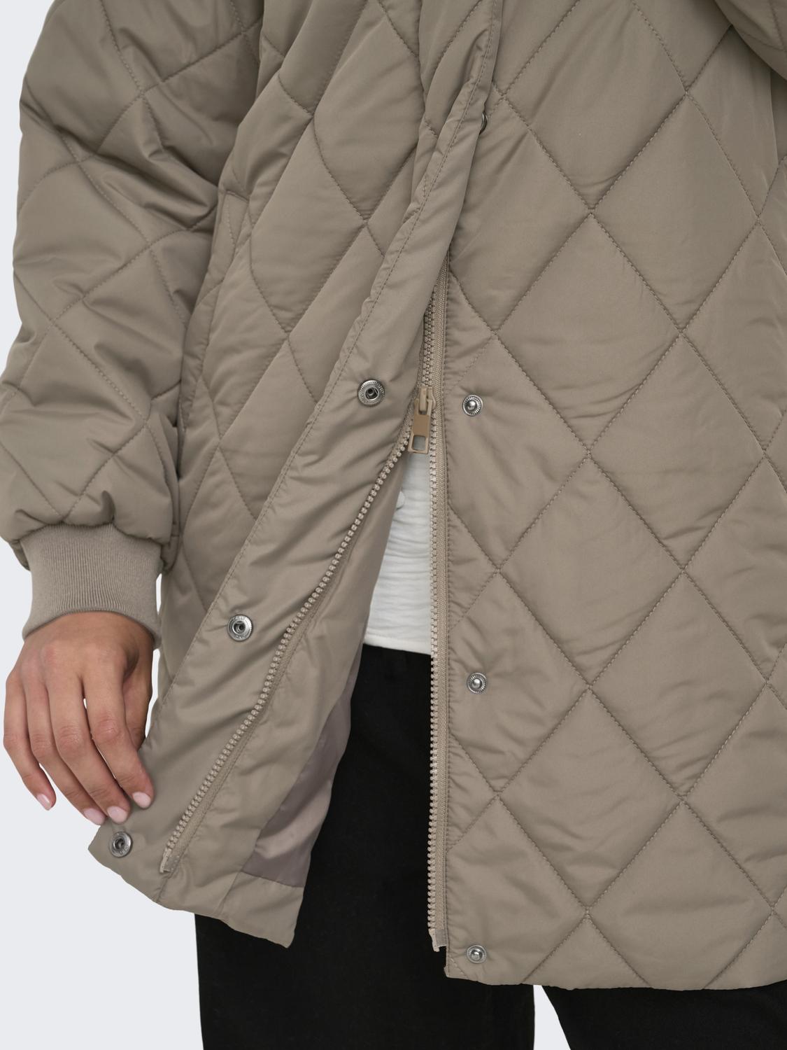Carjuliet Quiltd Hood Zip Coat