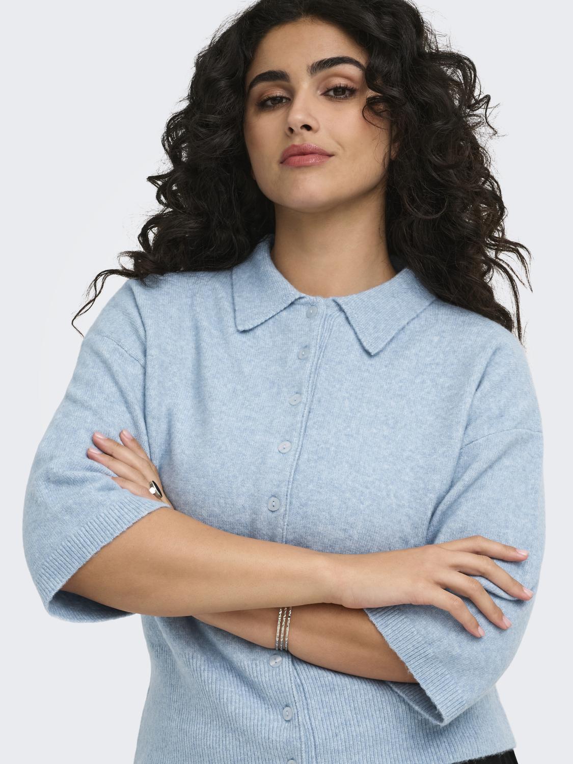 Carmacey 3/4 Polo Cardigan Knt