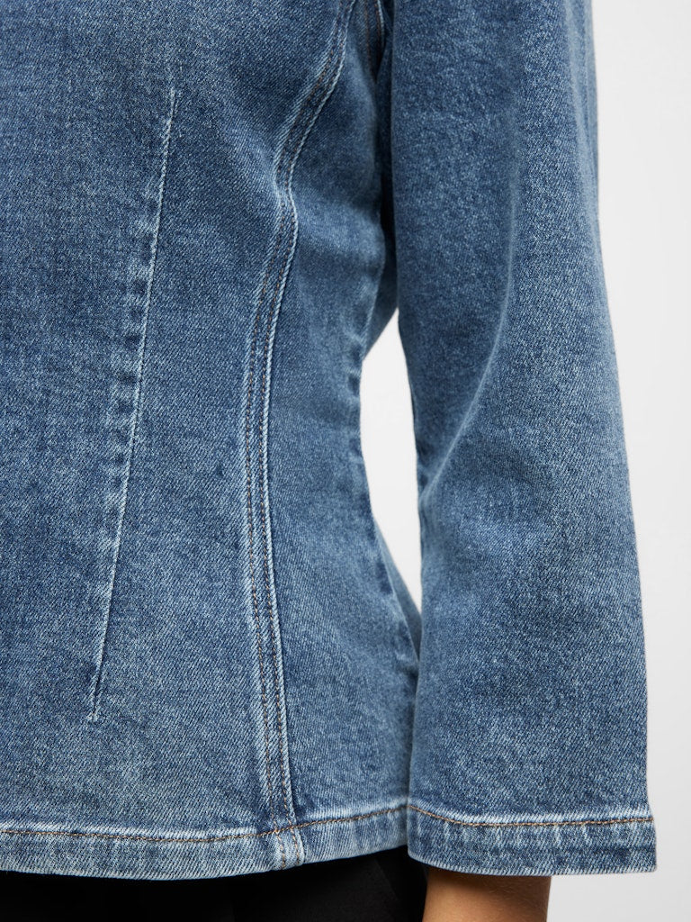 OBJROSIE skulpture top denim blue