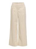 OBJLISA wide pant stripe creme