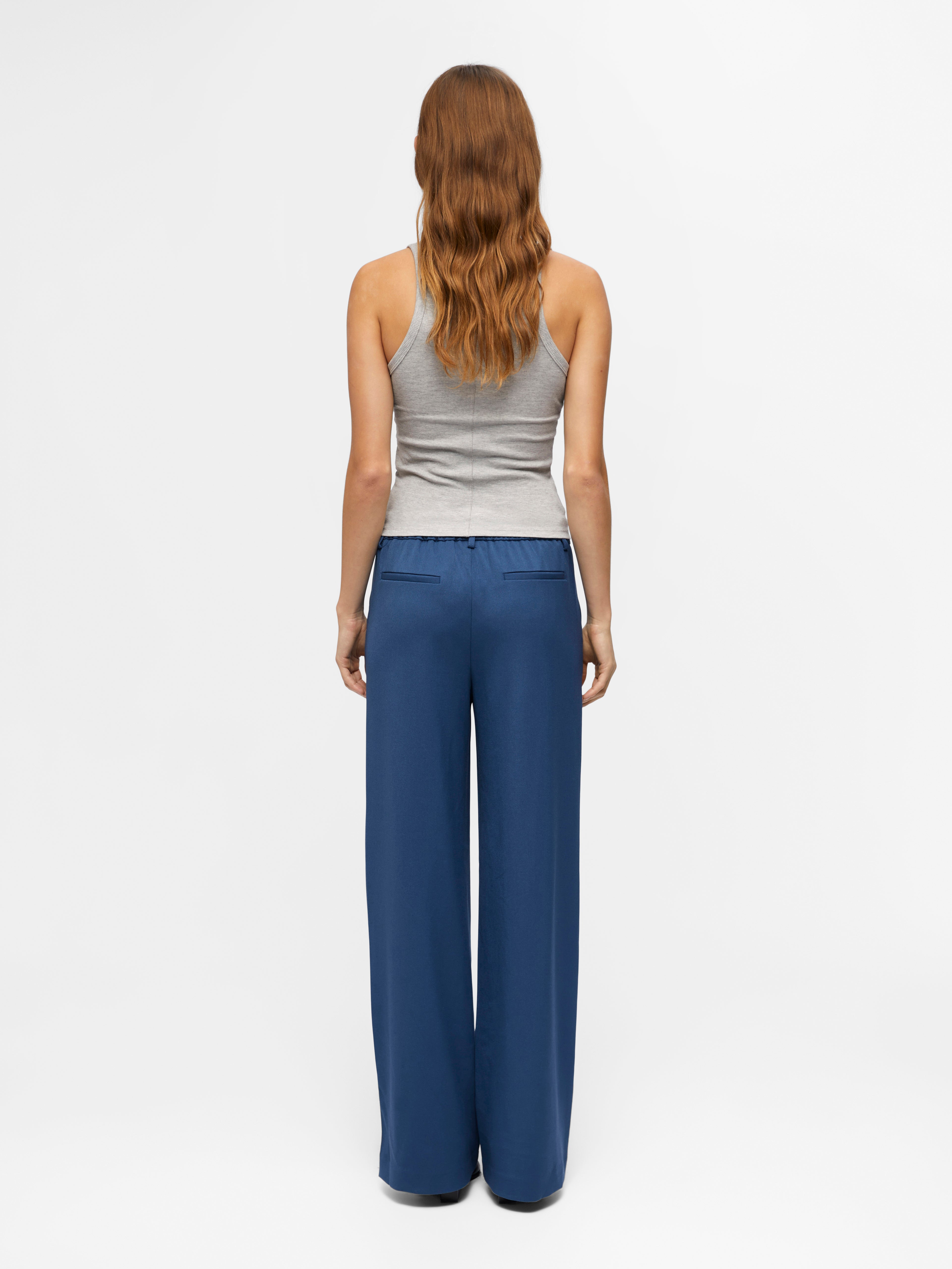 OBJLISA wide pant dark denim