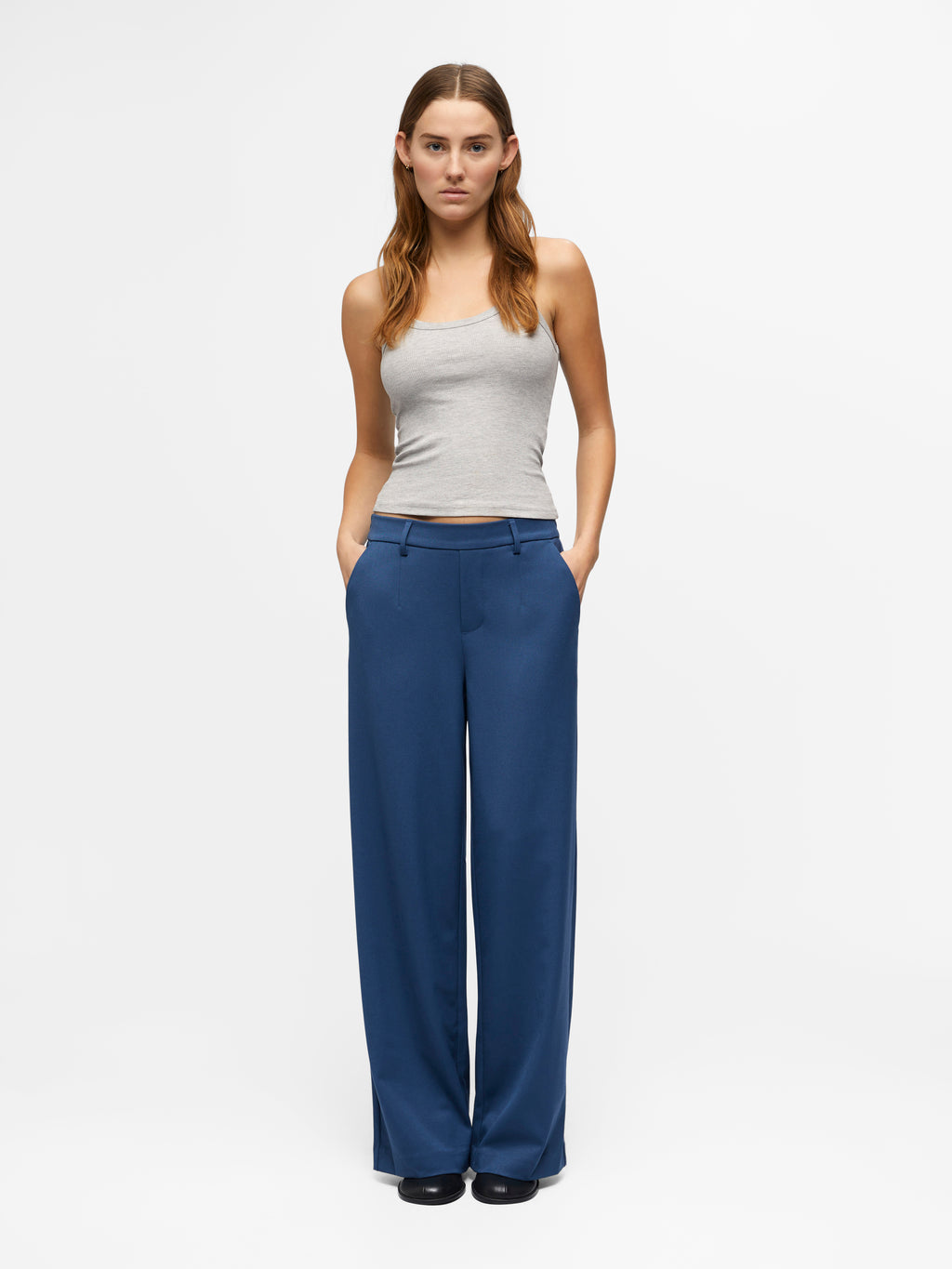 OBJLISA wide pant dark denim