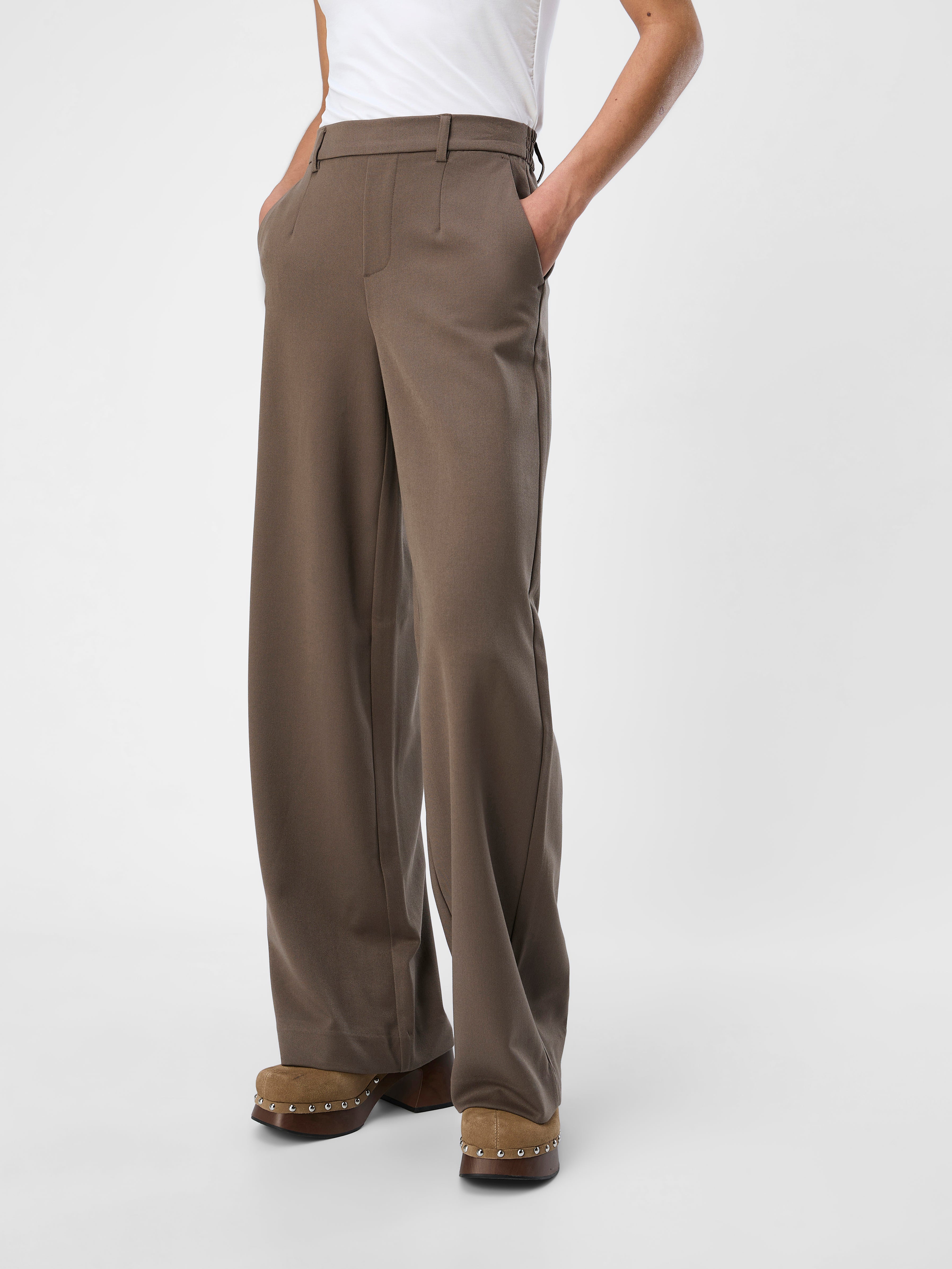 OBJLISA wide pant morel