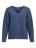 OBJREYNARD v- neck strik  denim