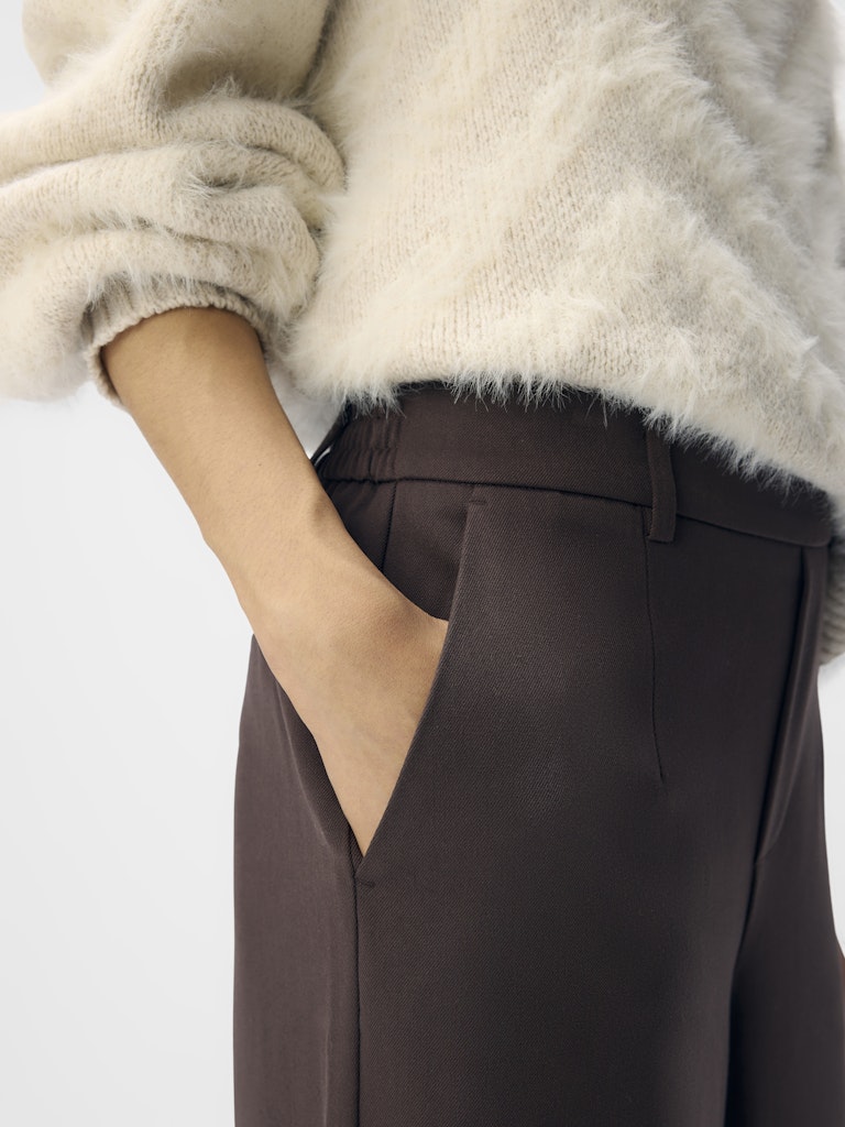 OBJLISA wide pant seal brown