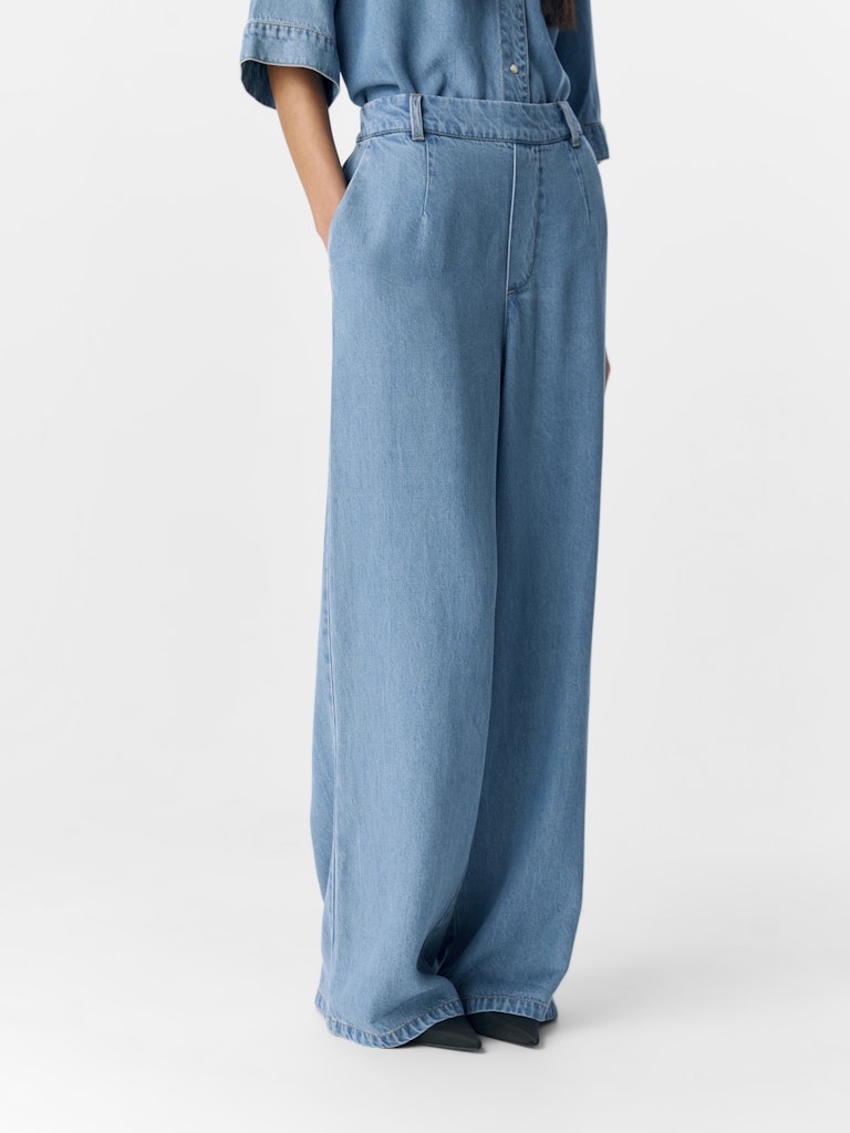 FRAME LISA WIDE PANTS LIGHT BLUE